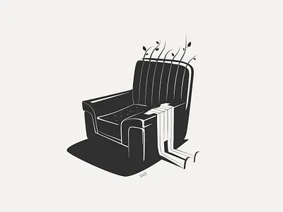 Illustration S'il te plait armchair art illustration
