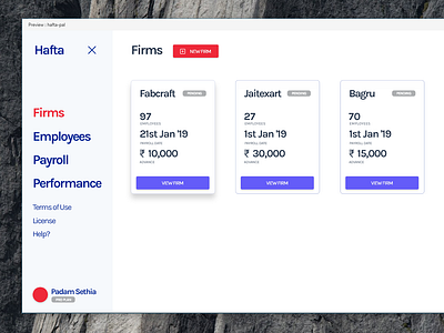 Hafta - Payroll App animation app design flat hr hr cloud minimal payroll ui ux web web app design web ui website
