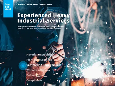 Industrial Services Websit creative design development digital experience fui hud industrial interface modern ui uiux web web 2.0