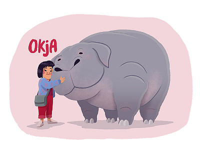 OKJA animals drawing fanart illustration movie movie art movie character netflix