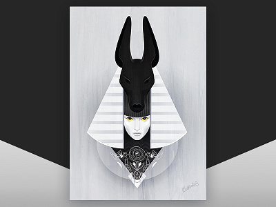 Ornamental way. Egypt. anubis art culture decor digital egypt illustration vector wolf woman