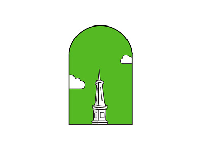 Icon Tugu Jogja icon illustration logo vector