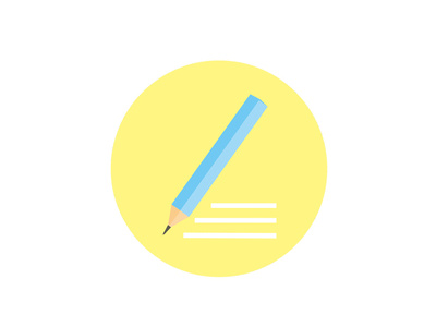 Pencil Icon design flat icon logo