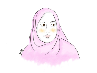 Hijab Girl Ilustration illustration vector