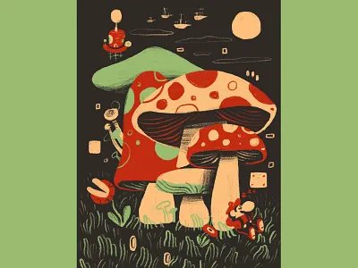 Mushroom Kingdom Rough art direction art show character design color colour exhibition illustration nintendo retro simple super mario super mario bros wip