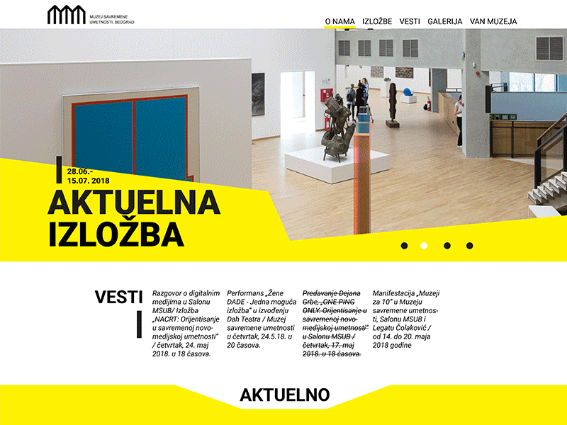 Website concept for art museum animation app art museum branding design flat graphic icon type typography ui ux vector we design web website website design