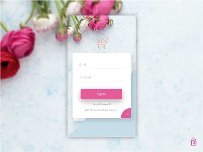 UI #03 Mobile App Sign In 28days card mobileapp signin ui uichallenge uidesign
