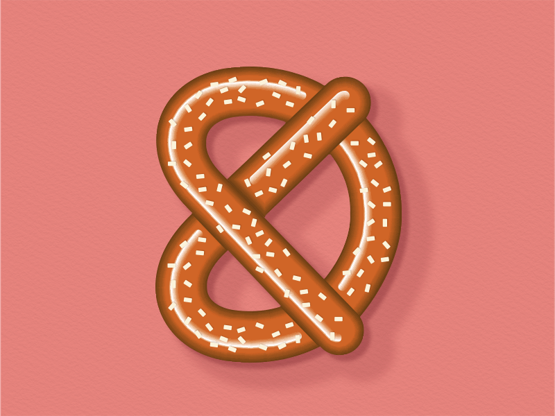 Pretzel Ampersand ampersand animation food foodanimation foodillustration illustration illustratorcc motion photoshopcc pretzel