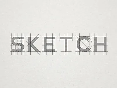 Sketch! drawing icon sketch typography vector