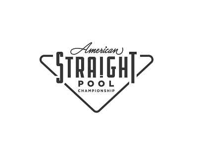 Straight Pool Championship Logo american billiard billiards branding branding design championship competition illustration logo pool straight tournament type typography