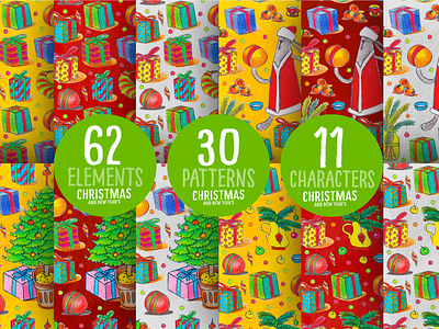 CHRISTMAS AND NEW YEAR branding christmas collection design high end logo new year pawellpi premium