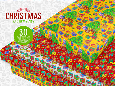 CHRISTMAS AND NEW YEAR branding christmas collection design high end holiday illustration newyear2019 pattern pawellpi premium