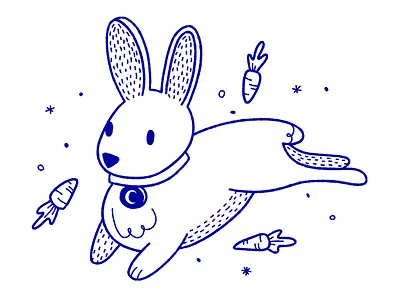 Bunny Sweater Design bunny carrots design illustration line art rabbit sweater