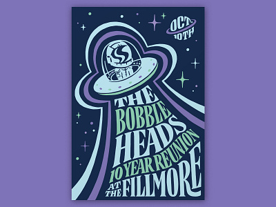 Atlassian – Bobbleheads fillmore handlettering lettering poster poster design pschedelic type typography