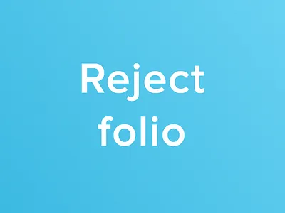 Reject folio logo portfolio ui ux web