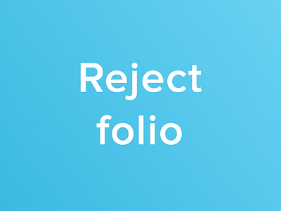 Reject folio logo portfolio ui ux web