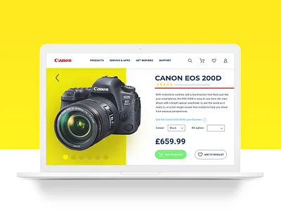 Daily UI 012 - E-commerce shop adobe adobexd app cameras canon daily dailyui dailyui012 dailyuichallenge design e commerce e commerceweb illustration photography photoshop ui ui design userinterface webdesign website