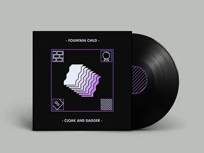 Cloak Vinyl branding design illustration merch thick lines vector vinyl cover