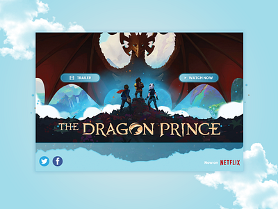 Daily UI Design Challenge 003. Landing Page 003 dailyui design designchallenge netflix thedragonprince ui