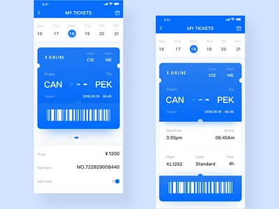 Air tickets pages airplane app data flight fly iphone schedule ticket tickets travel trip ui ux