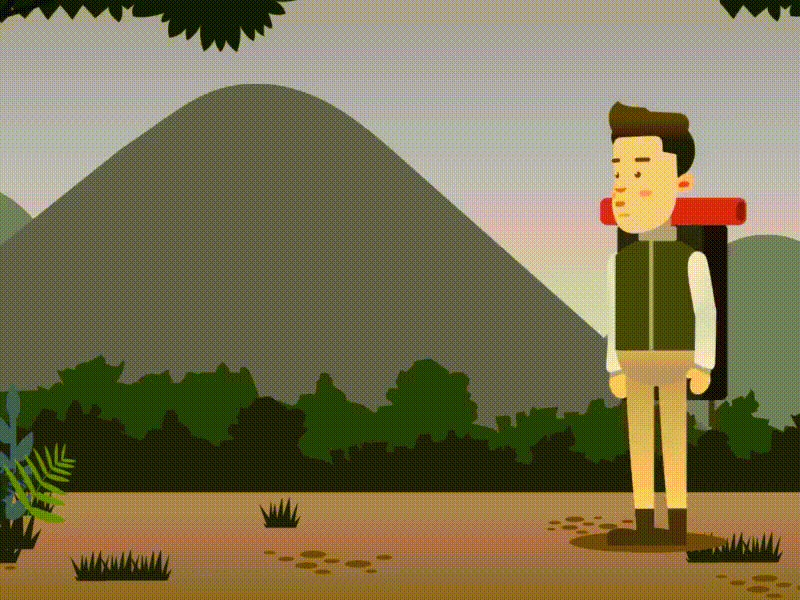 Hiking 2d aftereffect animation bestvector cartoon drawing flatdesign frame freehand graphicdesign illustration illustrator mograph motiongraphic painting rigging simpledesign sketch stopmotion vector