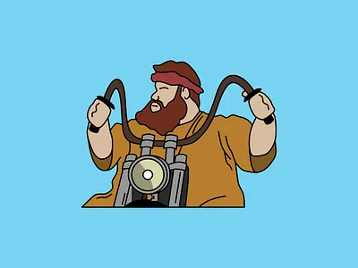 Action Bronson action bronson cartoon design food illustration illustrator munchies nyc rapper vice