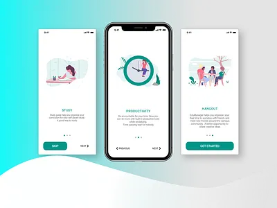 On-Boarding Screen illustration iphone 10 onboarding onboarding screen ui ui design ui design challenge uiux uiuxdesign