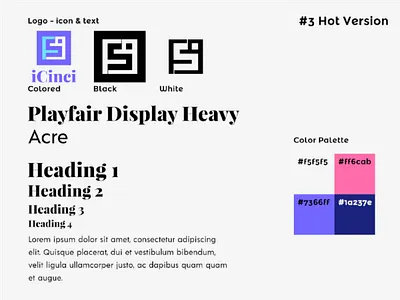 iCinci Guidelines #3 brandingassignment brandingguidelines colorscheme creativedirection eventoutofnothing logo typography