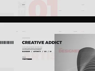WIP Portfolio Website B 03 golden ratio grid minimalism montserrat print style ux design web design wip