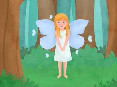Butterfly cartoon character illustration