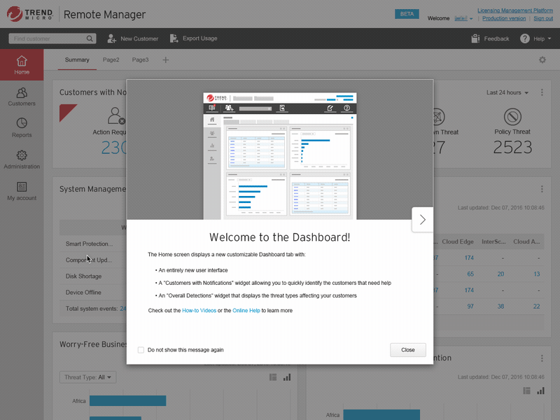 Animated product videos aftereffects animation dashboad dashboard product trendmicro ui walkthrough whatsnew