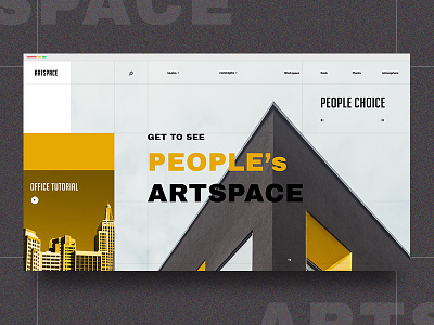 ARTSPACE - Web Design art art direction concept creative flat interaction interaction design interior landing page minimal photography studio tutorial ui uiux ux visual web web design website