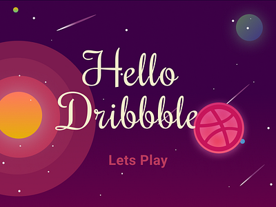 Hello Dribbble branding clean design flat icon identity illustration illustrator lettering logo minimal type ui ux vector web website