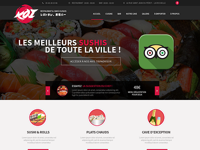 Koi Sushi - A sushi bar website chef design france japan koi la rochelle restaurant sashimi showcase sushi webdesign website