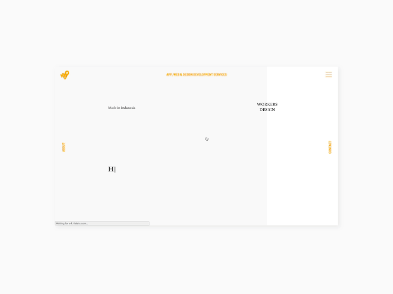UI / UX Design with Liquid Distortion Effects for Text about page app app development service css digital market service html javascript js liquid distortion page web web animation web development service workers design