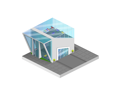 Store 2d build concept design game illustration illustrator isometric store vector