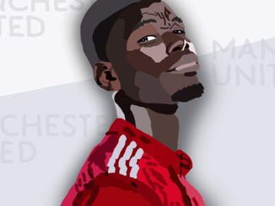 soccer illustration | P. Pogba (5/6) art design flat illustrated illustration illustrator manchester united photoshop psd soccer