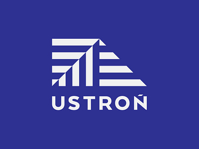 Ustroń — Logo (health resort town) city climate leaf logo logotype mark mountain mountains nature poland resort town ustron waliking water