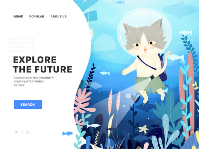 Explore the future art branding design illustration landscape light love nature sea travel web winter