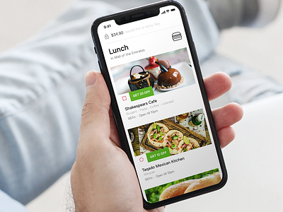 Browse Lunch options nearby app brand design digitalwallet hamburger listing mobile payment payments restaurants stores uae