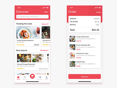 食品类app ui