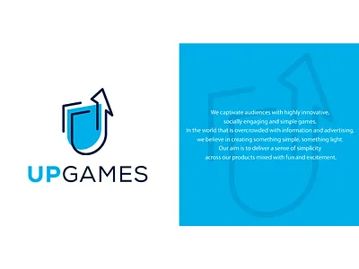 Up logo concept clean creative games identity letteru logo modern u up