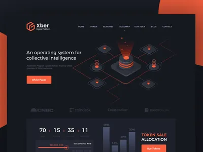 ICO Landing Page creative cryptocurrency dark website ico landing page layout modern web website