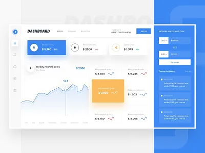 Minning Dashboard - Exploration clean dashboard design designer dribbble interface minimalist smooth typography ui ux