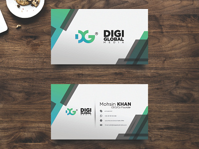 Business Card of Digi Global Media branding business business card business card design creativity design graphic design illustration illustrator logo logo design professional professional business card professional card professional design tayyab tanveer typography ui ux web