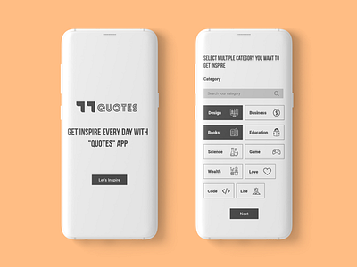 Quotes app adobexd ui uidesign uxdesign