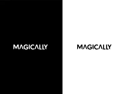 Magically Logo Exploration black design logo magical sharp white