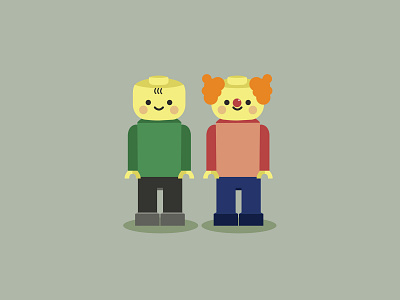 Lego blocks clown contrast cute dribbble figure figurine friend friendship illustration kid lego legoland man miniature play story toy toystore vector