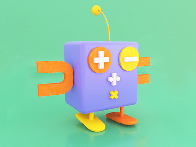 Calculator boy 3d c4d cute design illustration model ps toy ui