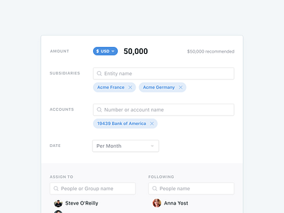 💰🎯 Create Financial Goal clean dasboard design finance goal money search simple tag ui ux white